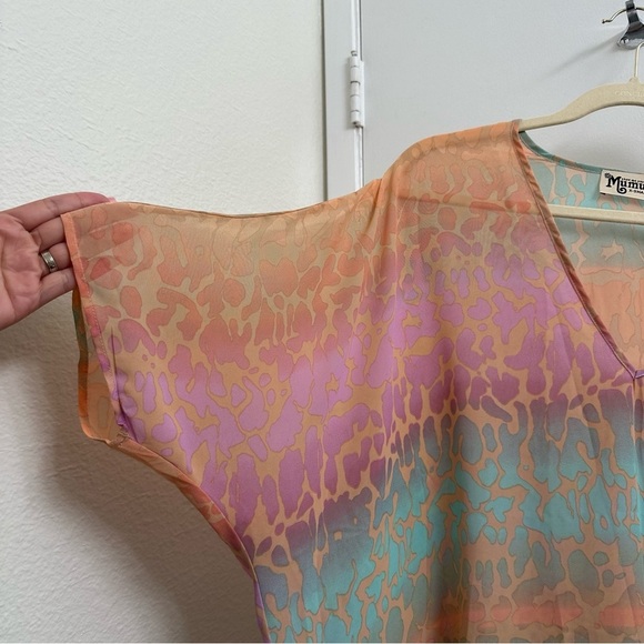 Show Me Your Mumu Shook Pastel Cheetah Print Tunic Top Blouse - Picture 2 of 6